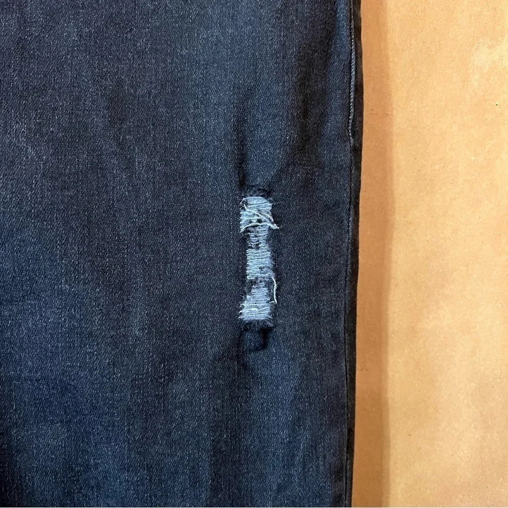 Spanx | Vintage Distressed Ankle Skinny Jeans High Rise Jeggings Black Size M